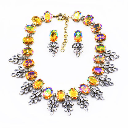 Zahara Crystal Necklace & Earrings Set