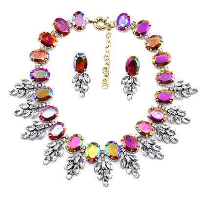 Zahara Crystal Necklace & Earrings Set