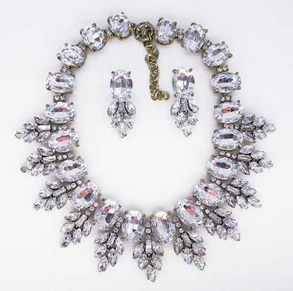 Zahara Crystal Necklace & Earrings Set