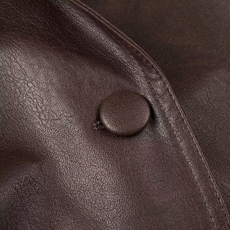 Aminata Leather Bomber