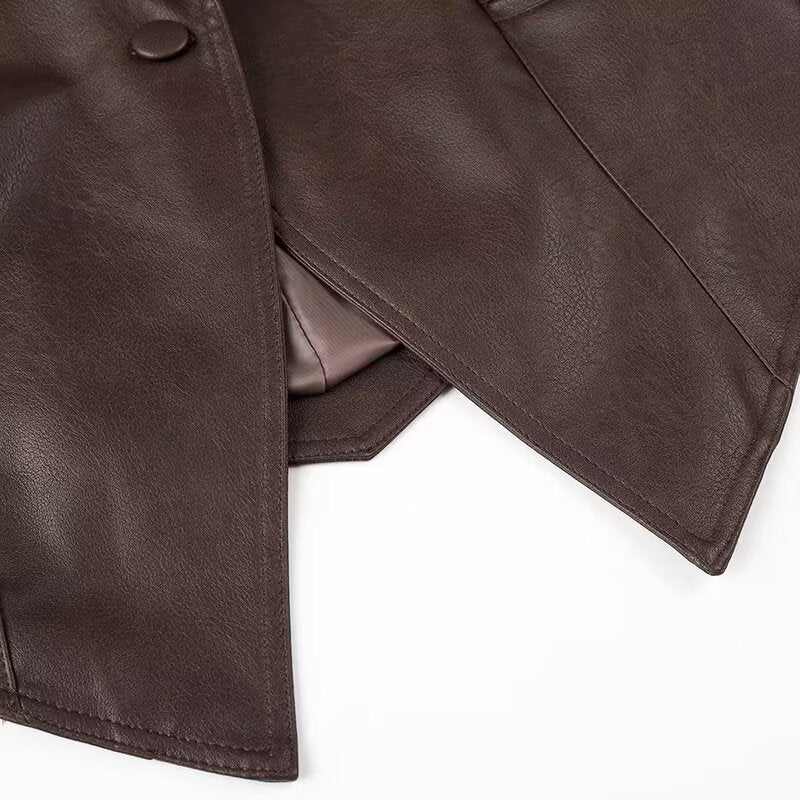 Aminata Leather Bomber