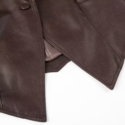 Aminata Leather Bomber