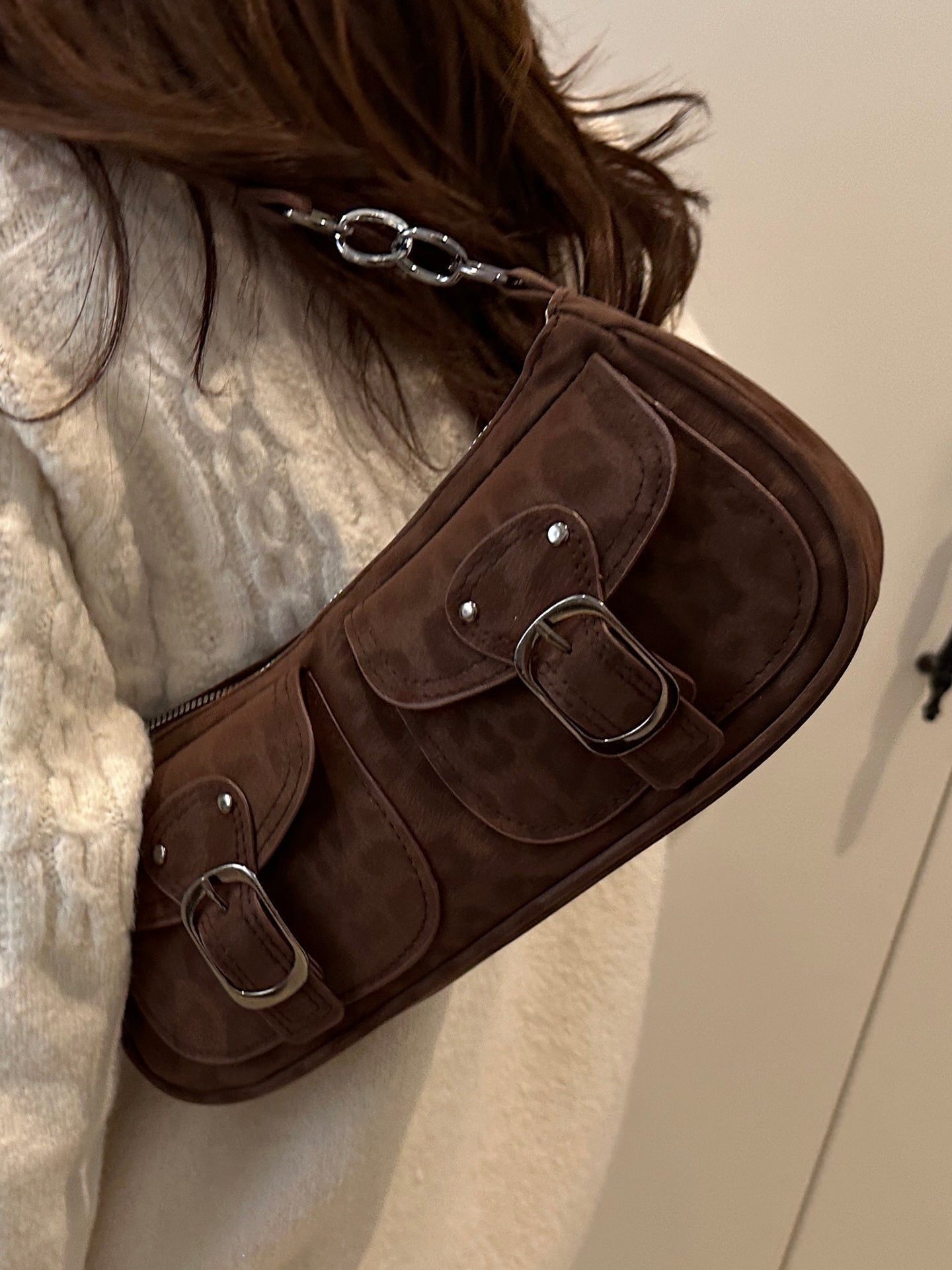 Sac Amara en daim grande capacité