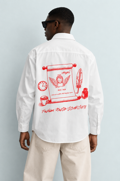 Temi Graphic-Print Loose-Fit Long-Sleeve Shirt