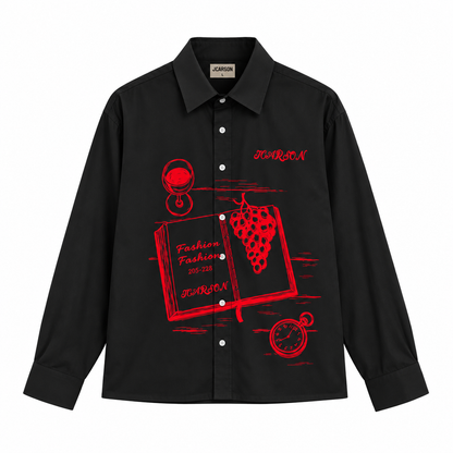Temi Graphic-Print Loose-Fit Long-Sleeve Shirt