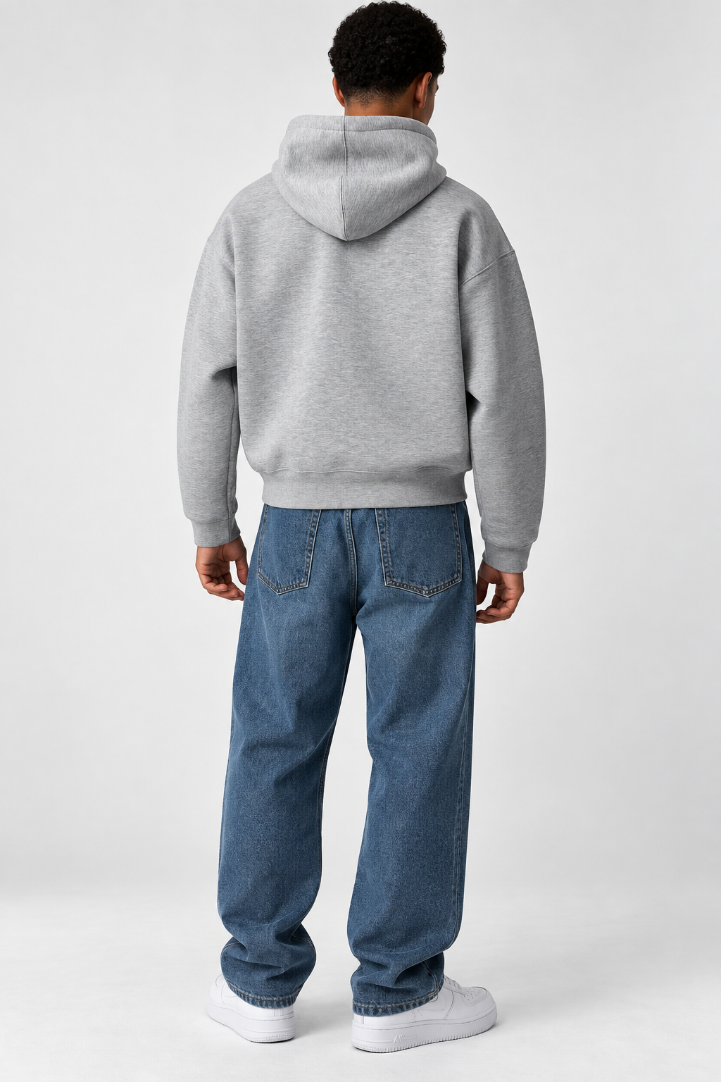 Wole Heavyweight Boxy Cropped Zip-Up Hoodie