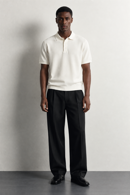 Kweku Viscose-Blend Business Casual Polo