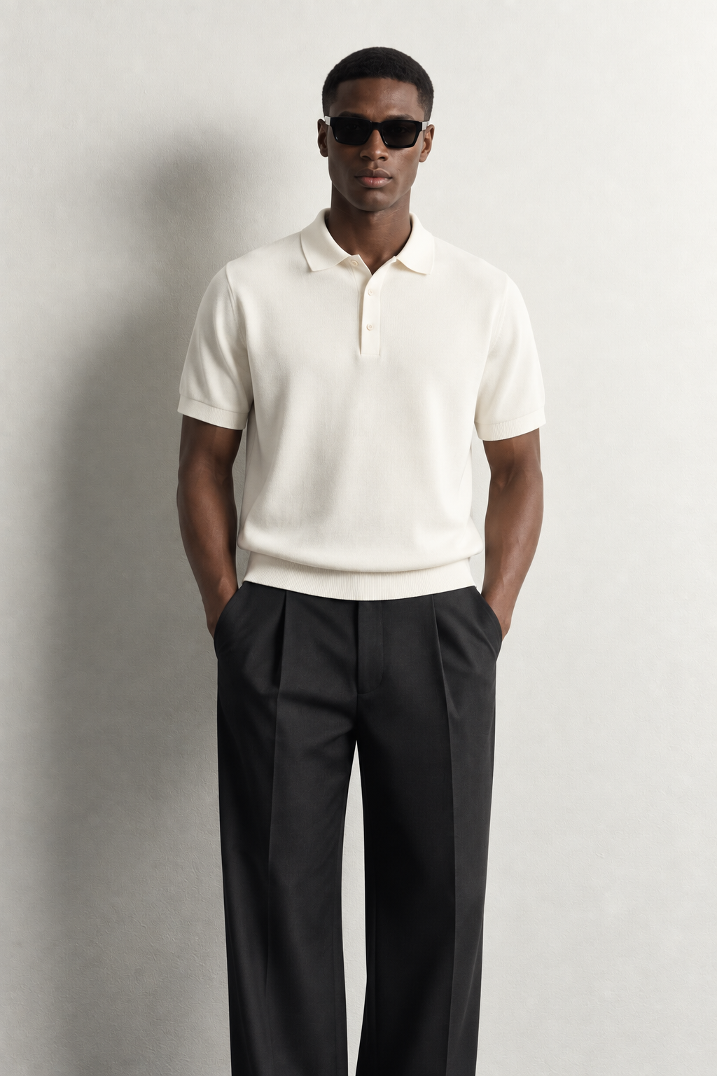 Kweku Viscose-Blend Business Casual Polo