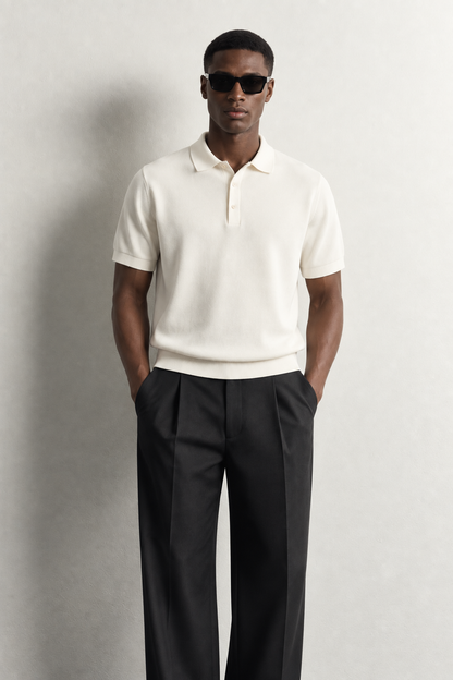 Kweku Viscose-Blend Business Casual Polo