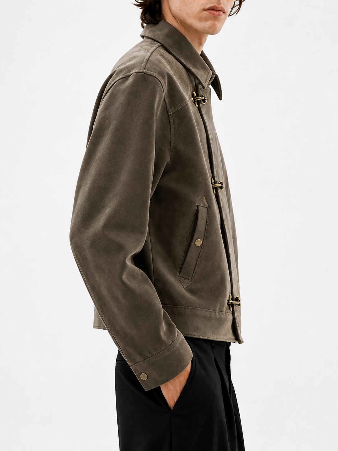 Moagi Leather Statement Jacket