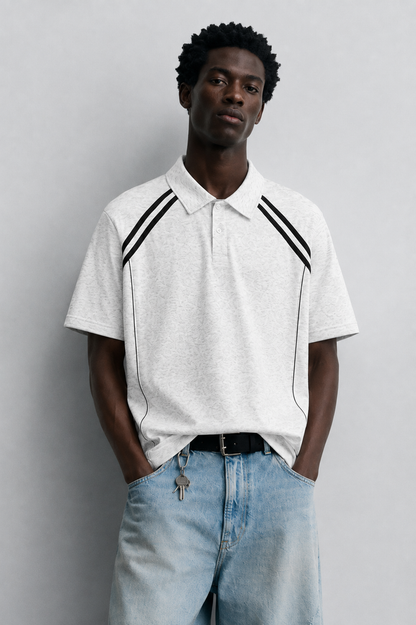 Rotimi Color-Block Straight-Shoulder Minimalist Polo