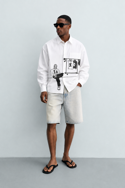 Gbenga Clean-Cut Long-Sleeve Essential Shirt