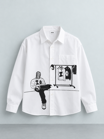 Gbenga Clean-Cut Long-Sleeve Essential Shirt