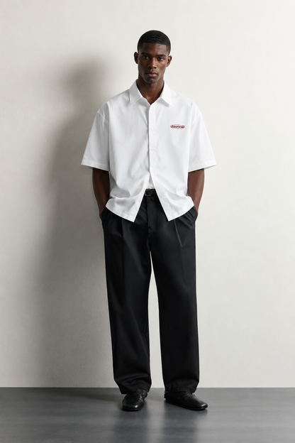 Nkem Cotton Boxy Short-Sleeve Streetwear Shirt