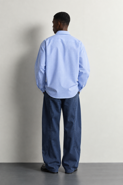 Dele Floral-Embroidered Anti-Wrinkle Long-Sleeve Shirt