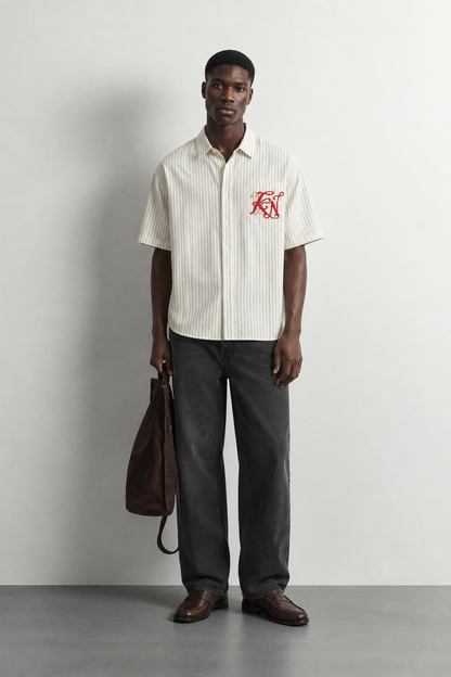 Olu Boxy Oversized Cotton Poplin Shirt