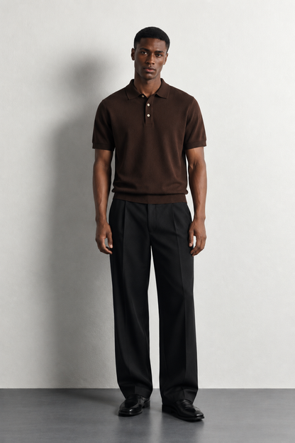Kweku Viscose-Blend Business Casual Polo