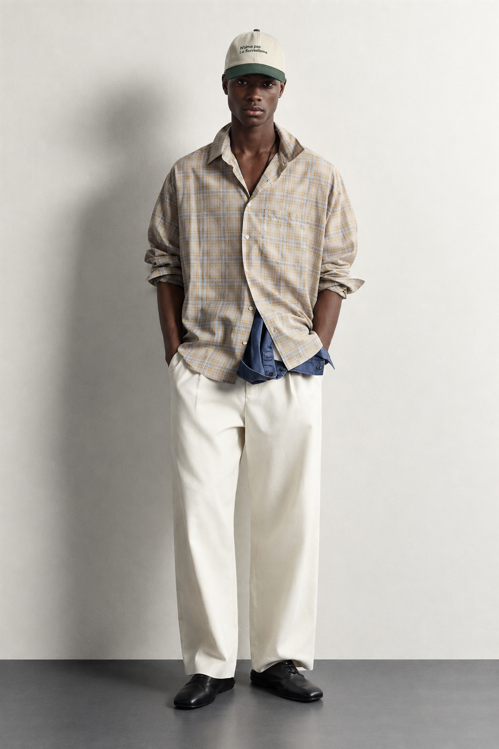 Obinna Retro Color-Block Embroidered Cap