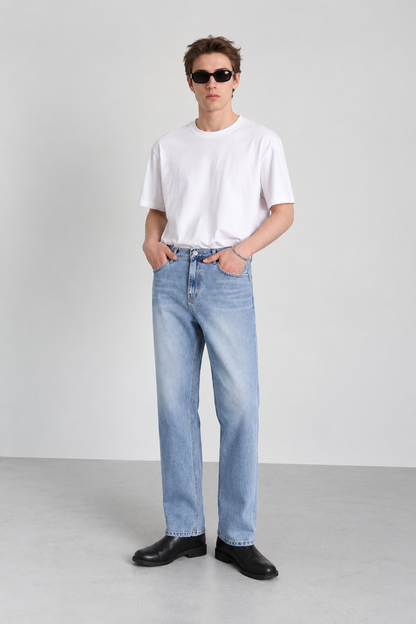 Kofi Loose Straight-Cut Cotton Jeans