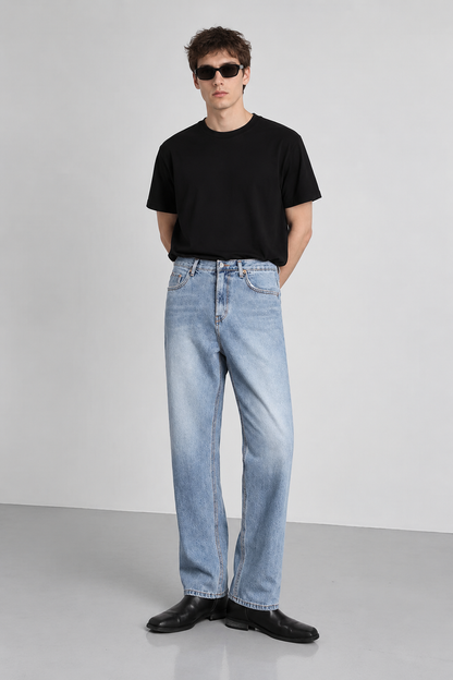 Kofi Loose Straight-Cut Cotton Jeans