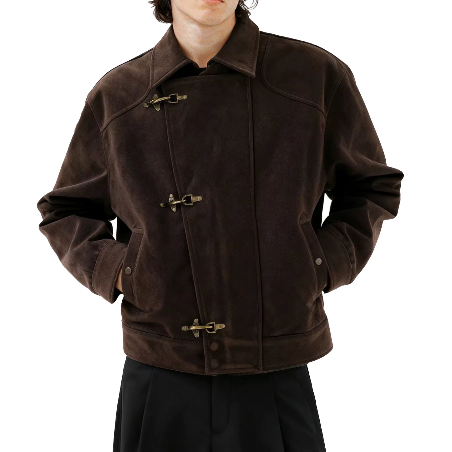 Moagi Leather Statement Jacket