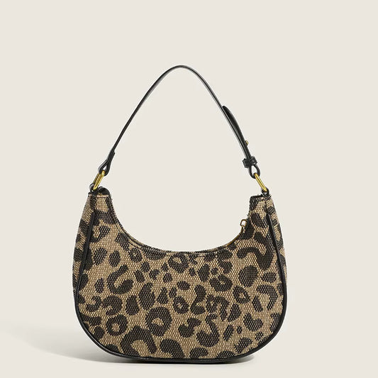 Zarina Leopard Texture Shoulder Bag