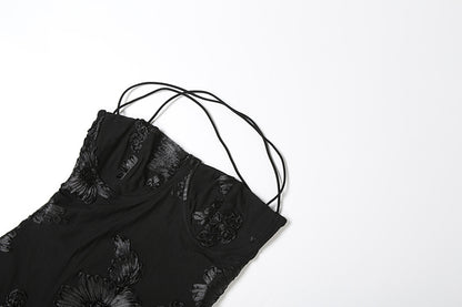 Robe longue Nyali dos nu à lacets