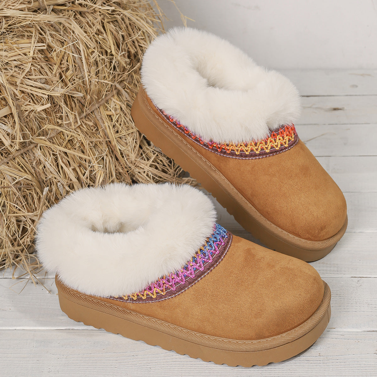 Bottes de neige Zahira en polaire tricotée