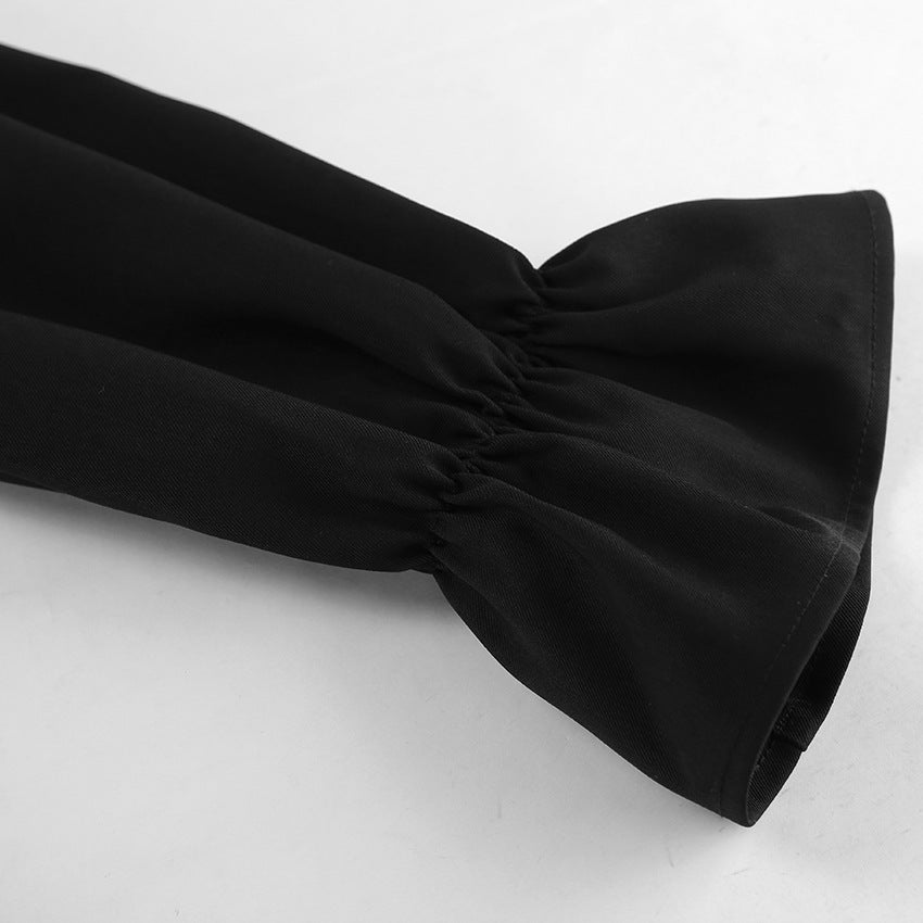 Adira Black Bell-Sleeve Dress