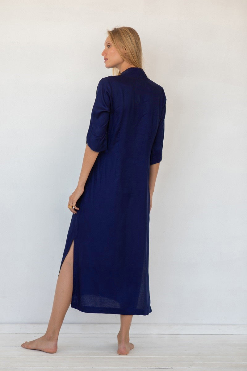 Rayon Embroidered Casual Maxi Dress Women Beach Jacket Seaside Vacation Maxi Dress Beach Cover Up