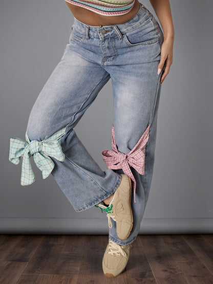 Jean à jambes larges taille haute Zamira Bow