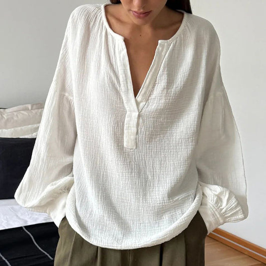 Nolwazi French Crepe Lantern loose top