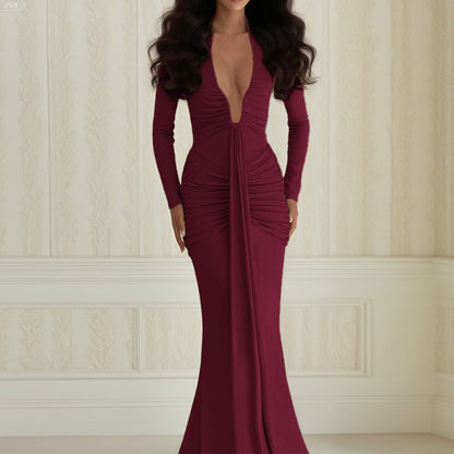 Robe Ayaba à col en U profond