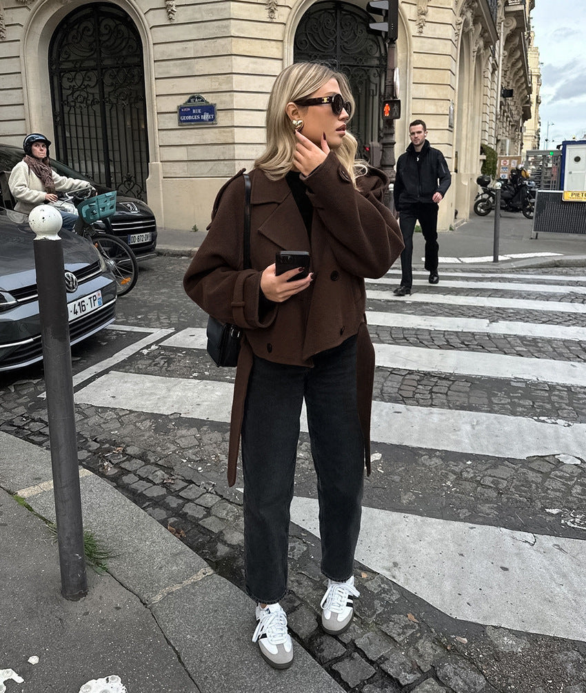 Sihana Double-Breasted Wool Coat