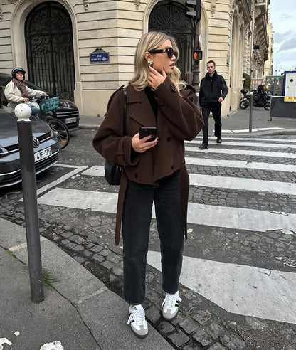 Sihana Double-Breasted Wool Coat