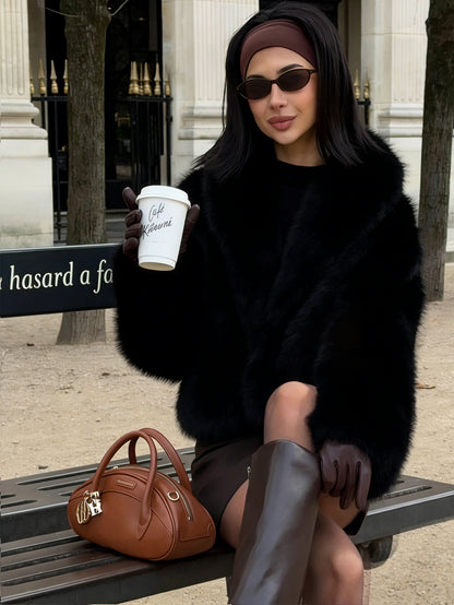 Elvienne Turn-Down Collar Coat