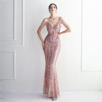 Tahlia Beaded Sling Cocktail Dress