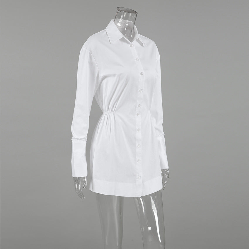 Robe chemise à col polo Nia