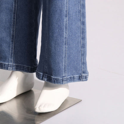 Jean slim taille haute Nalira à nœud papillon