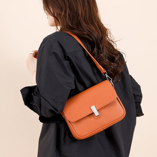 Sade Texture Leather Crossbody Bag