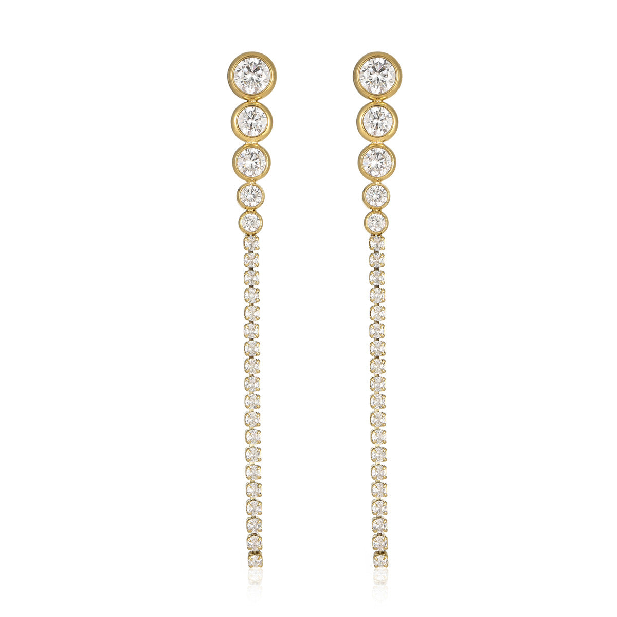 Boucles d'oreilles Zayira Wild à franges en zircon