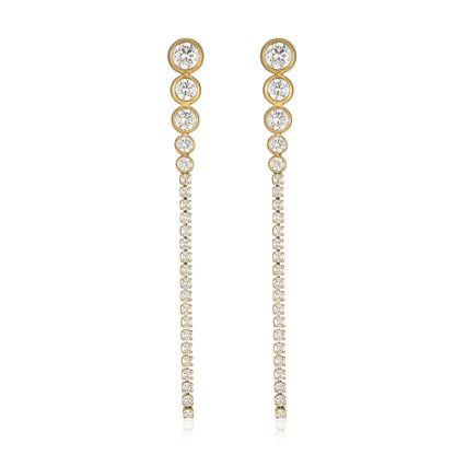 Boucles d'oreilles Zayira Wild à franges en zircon