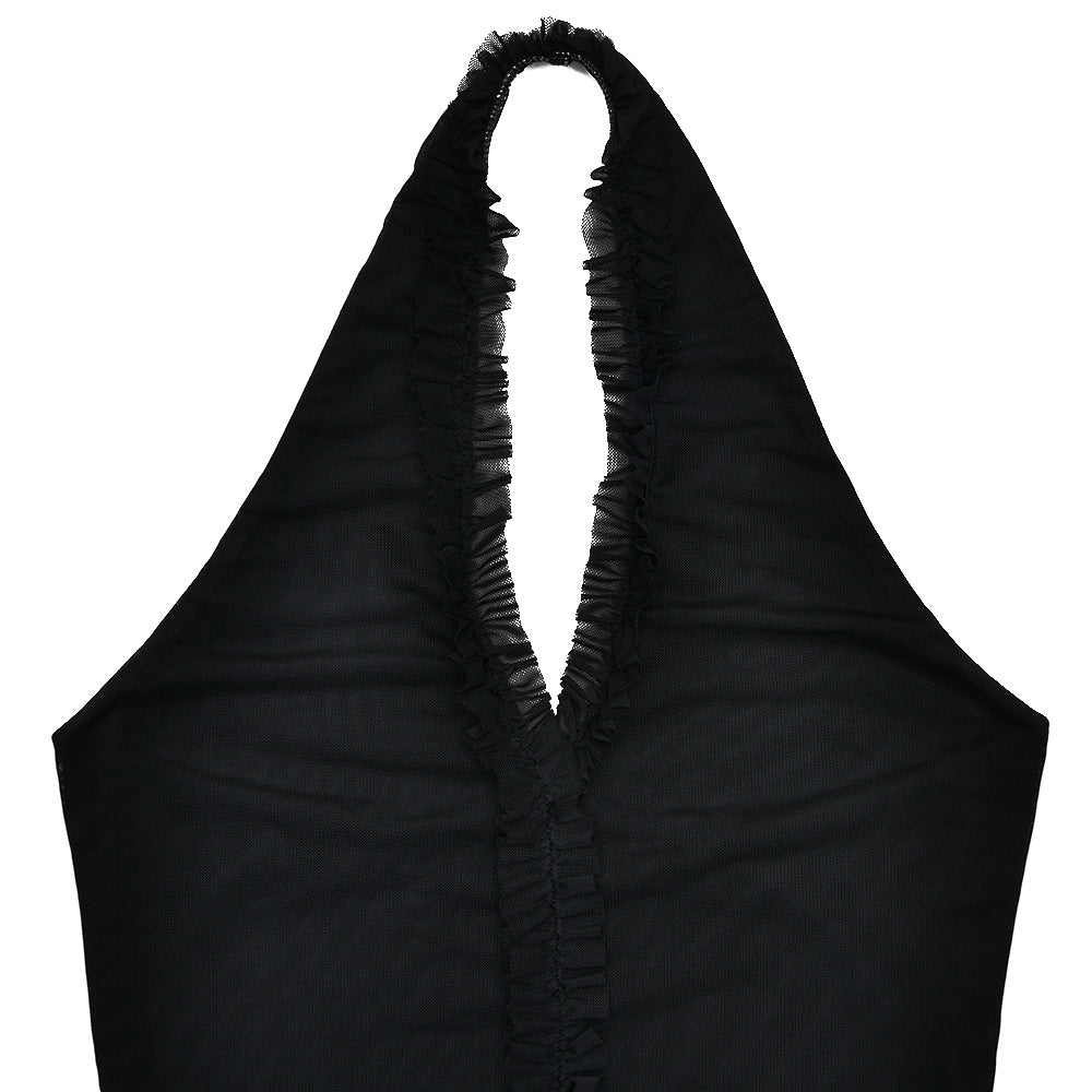 Robe dos nu à volants Zelia