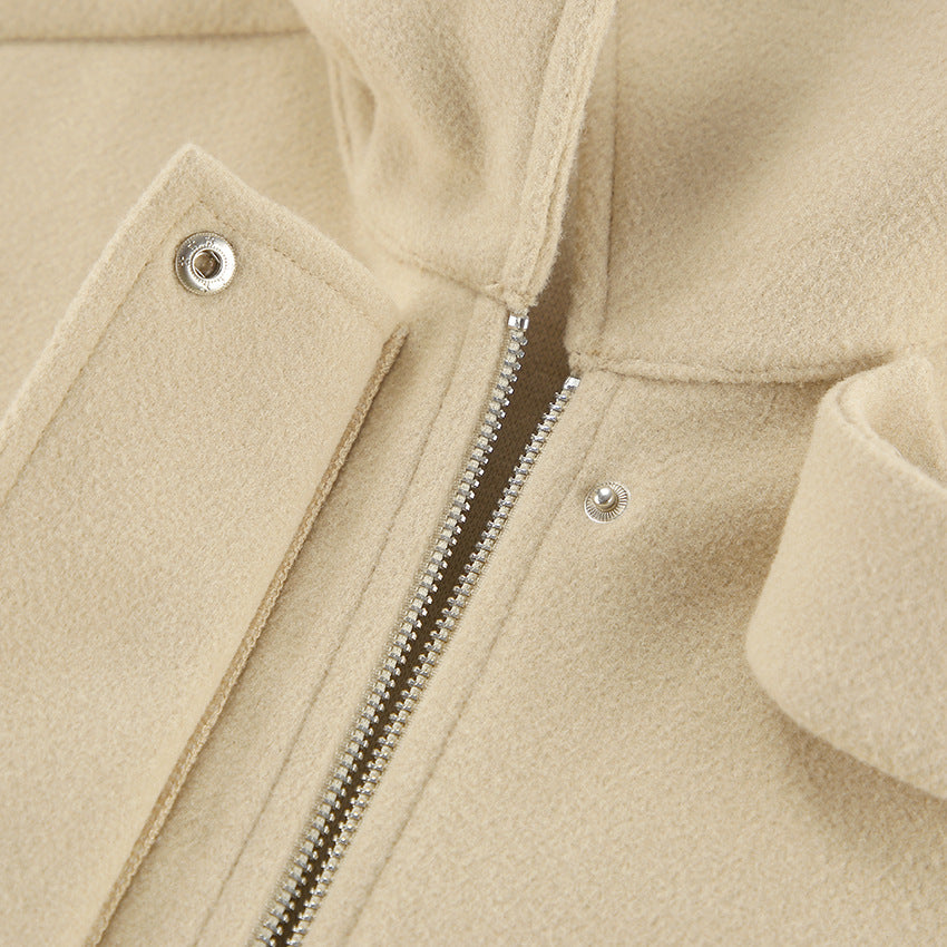 Manteau à revers en laine Ayoka