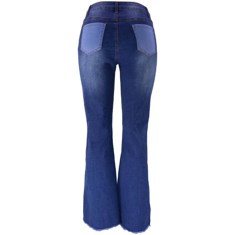 Zyara Dual-Color Patchwork Jeans