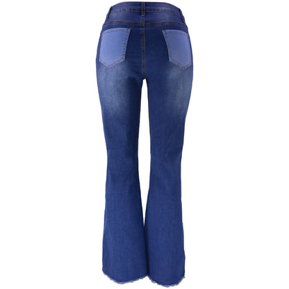 Zyara Dual-Color Patchwork Jeans