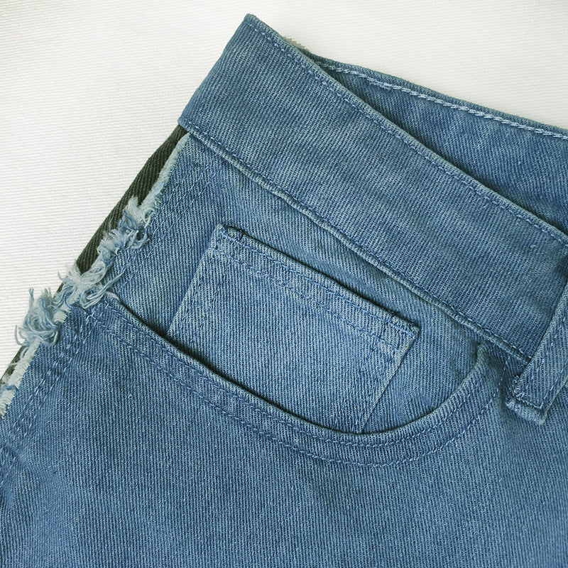 Jean Zerina à jambes larges fendues sur le côté