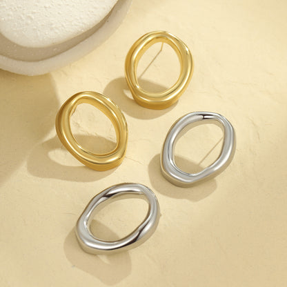 Zinaya Irregular Circle Earrings