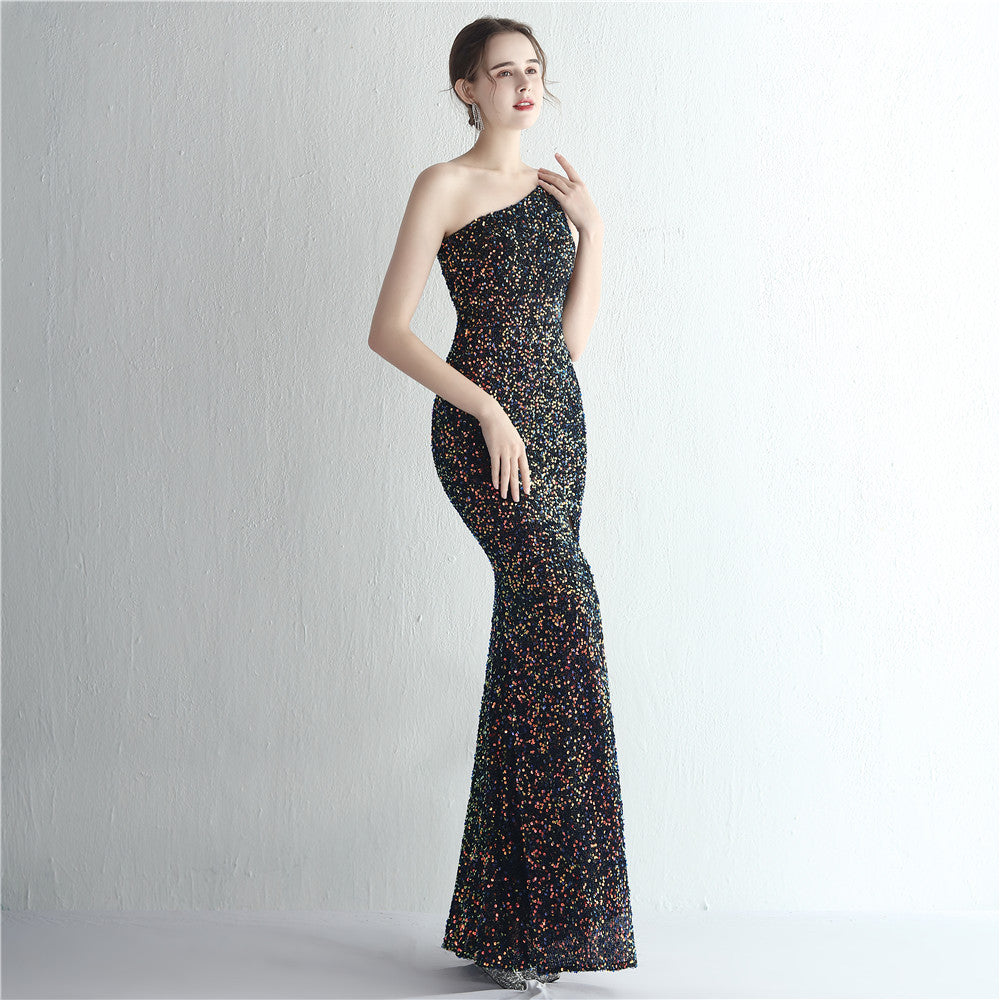 Tahlia Sequin Fishtail Cocktail Dress