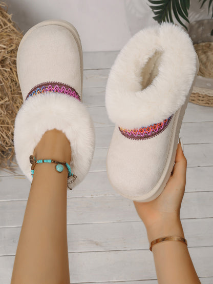 Bottes de neige Zahira en polaire tricotée